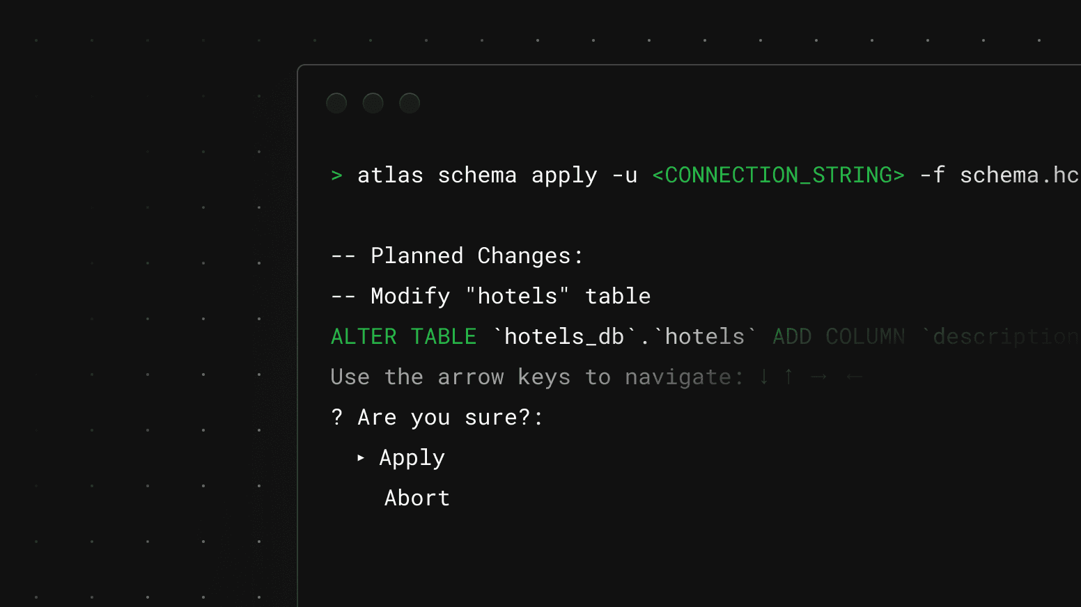 Declarative MySQL schemas with Atlas CLI