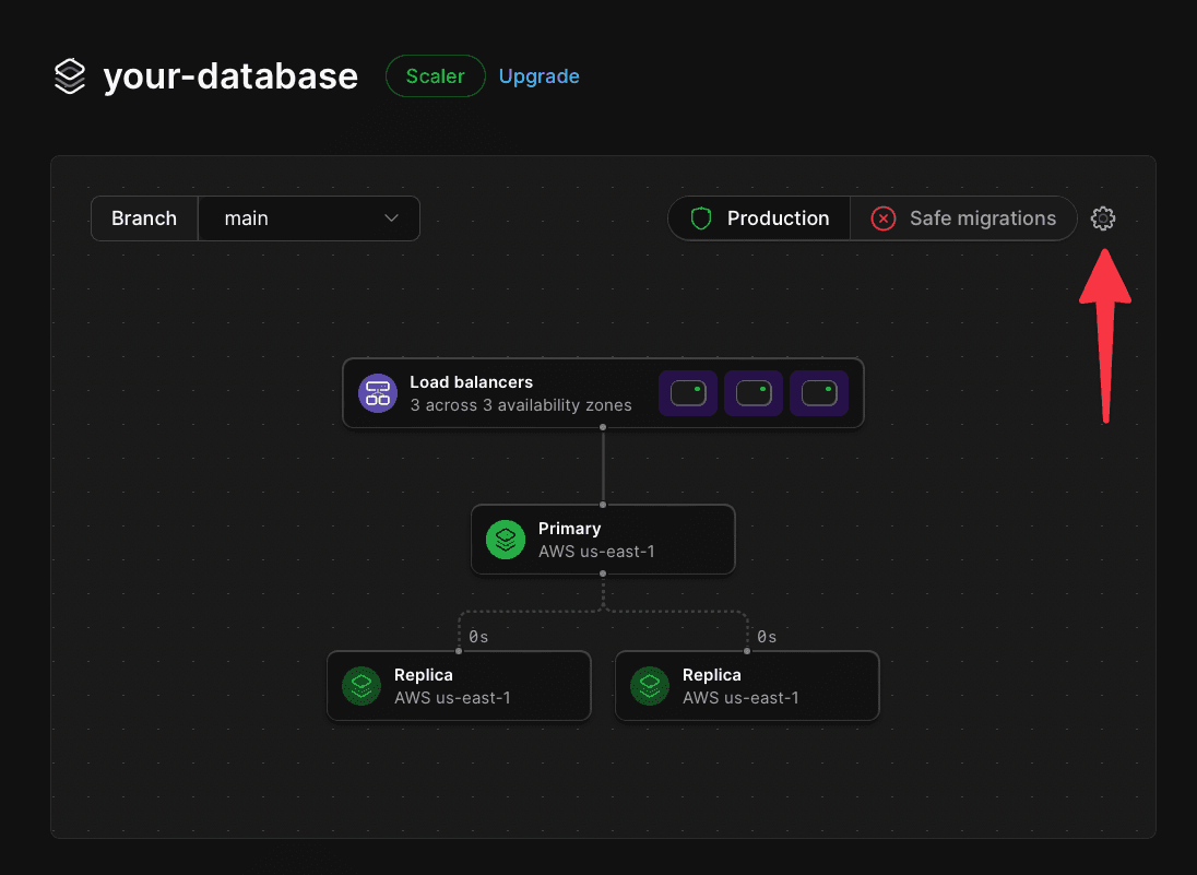 The production branch UI card.