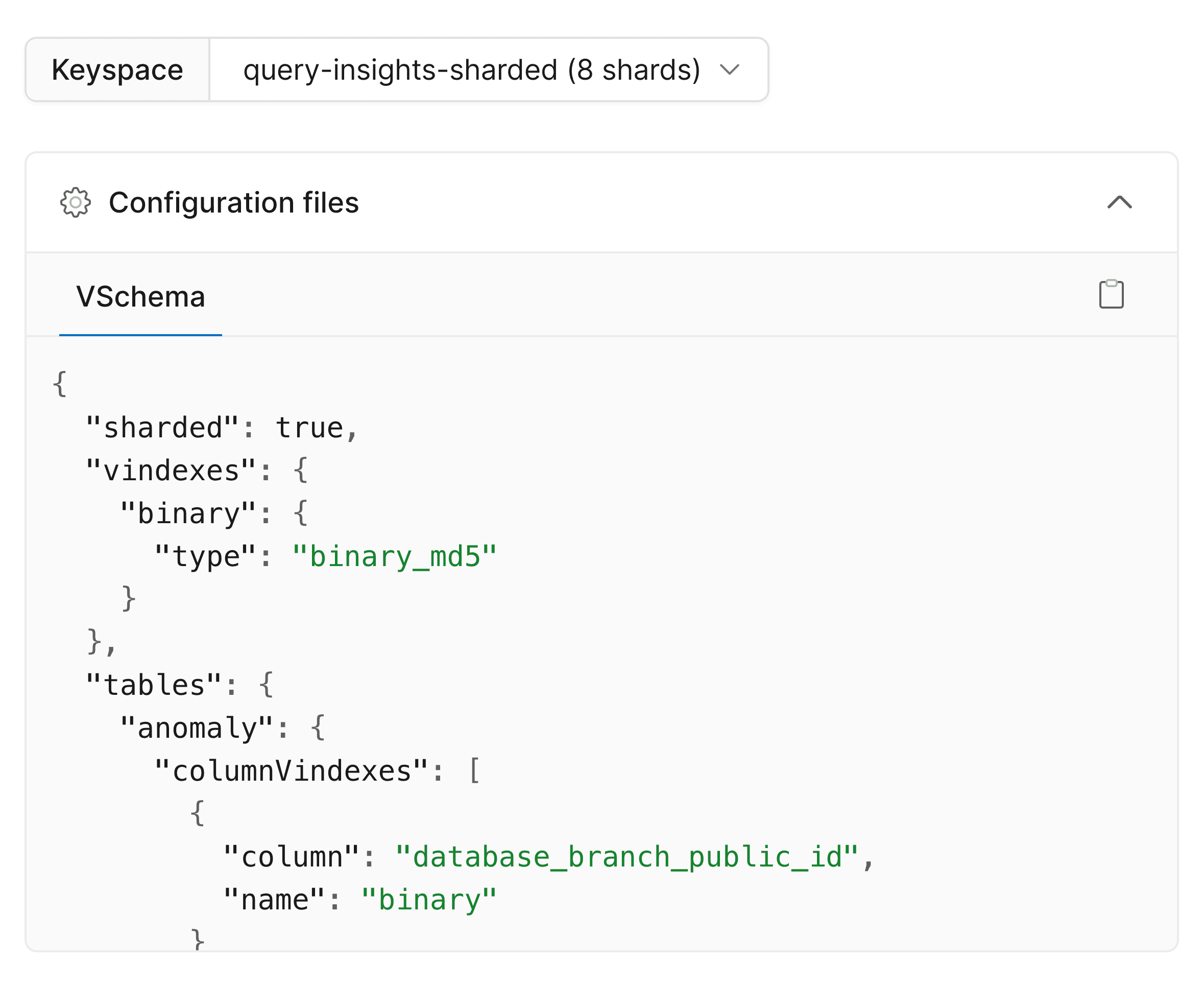 VSchema JSON view