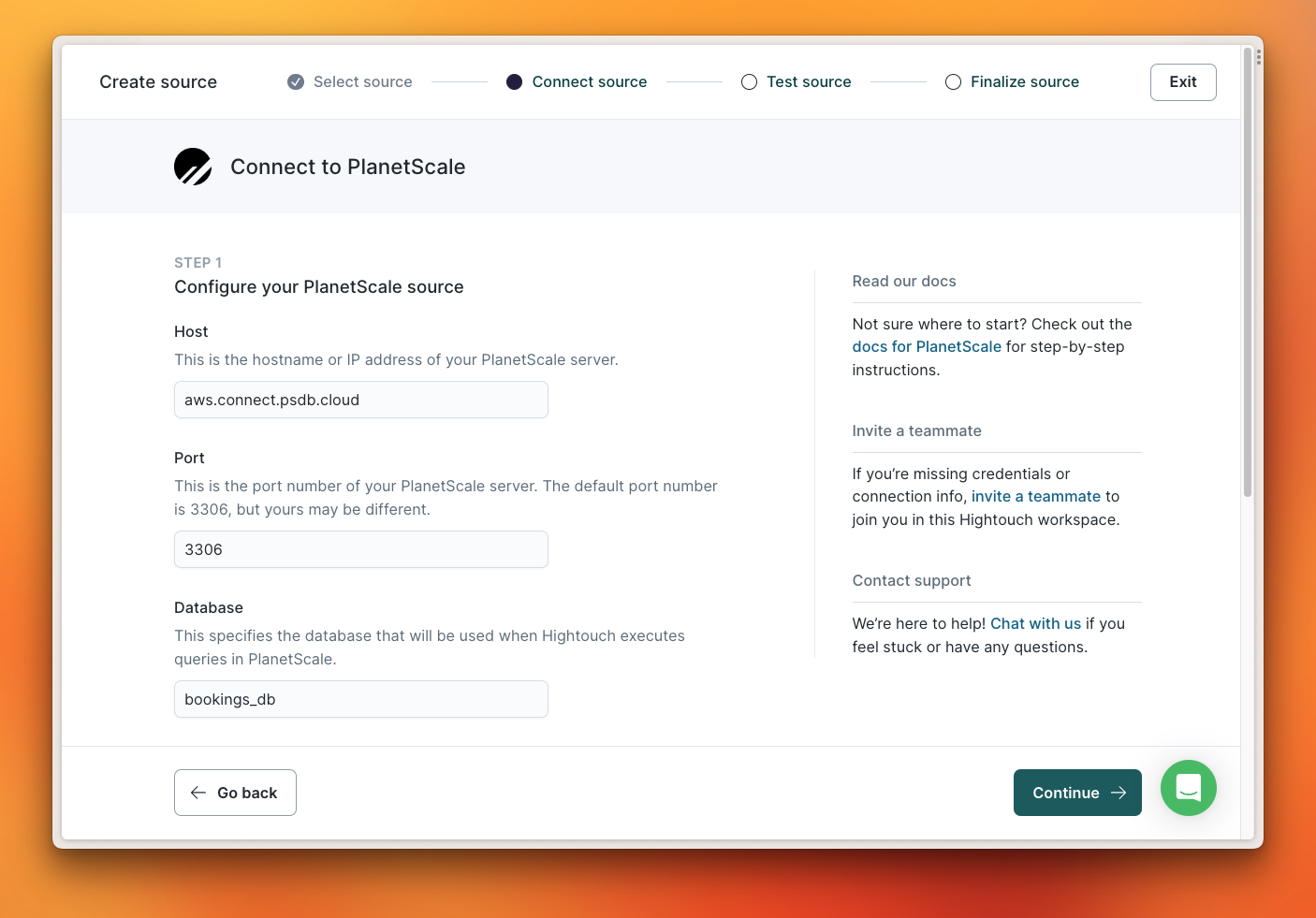 Connect to PlanetScale data source