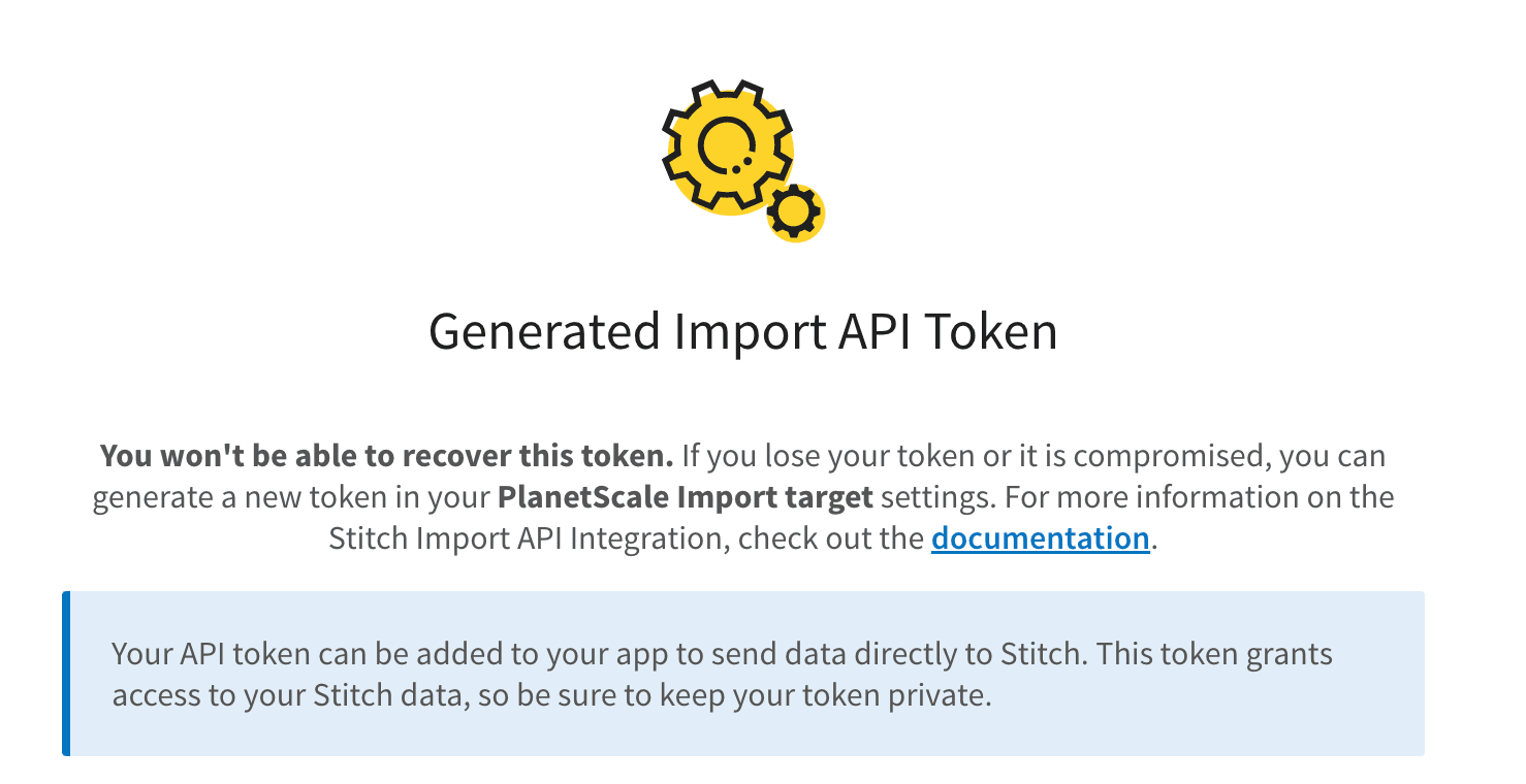 Save Stitch API Token