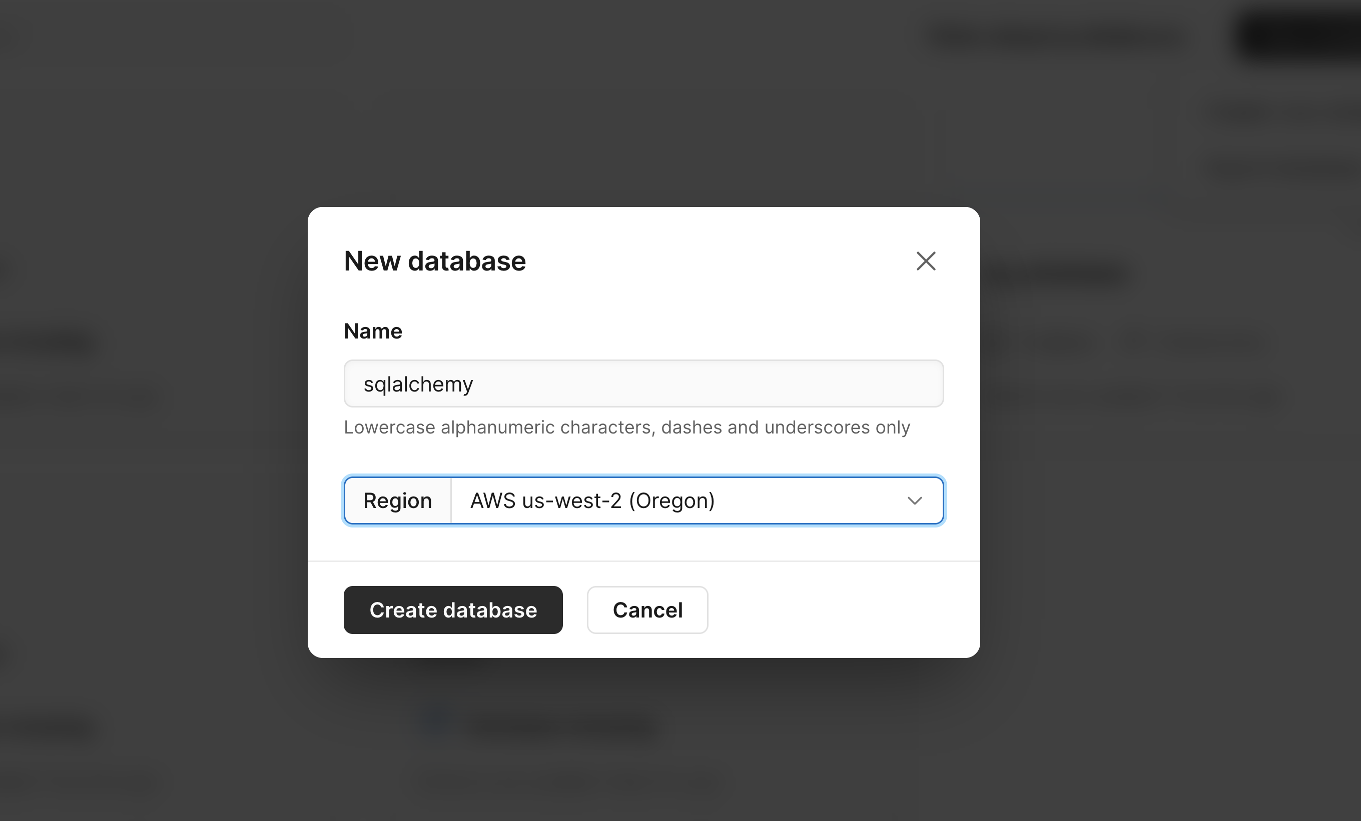 Create a PlanetScale database