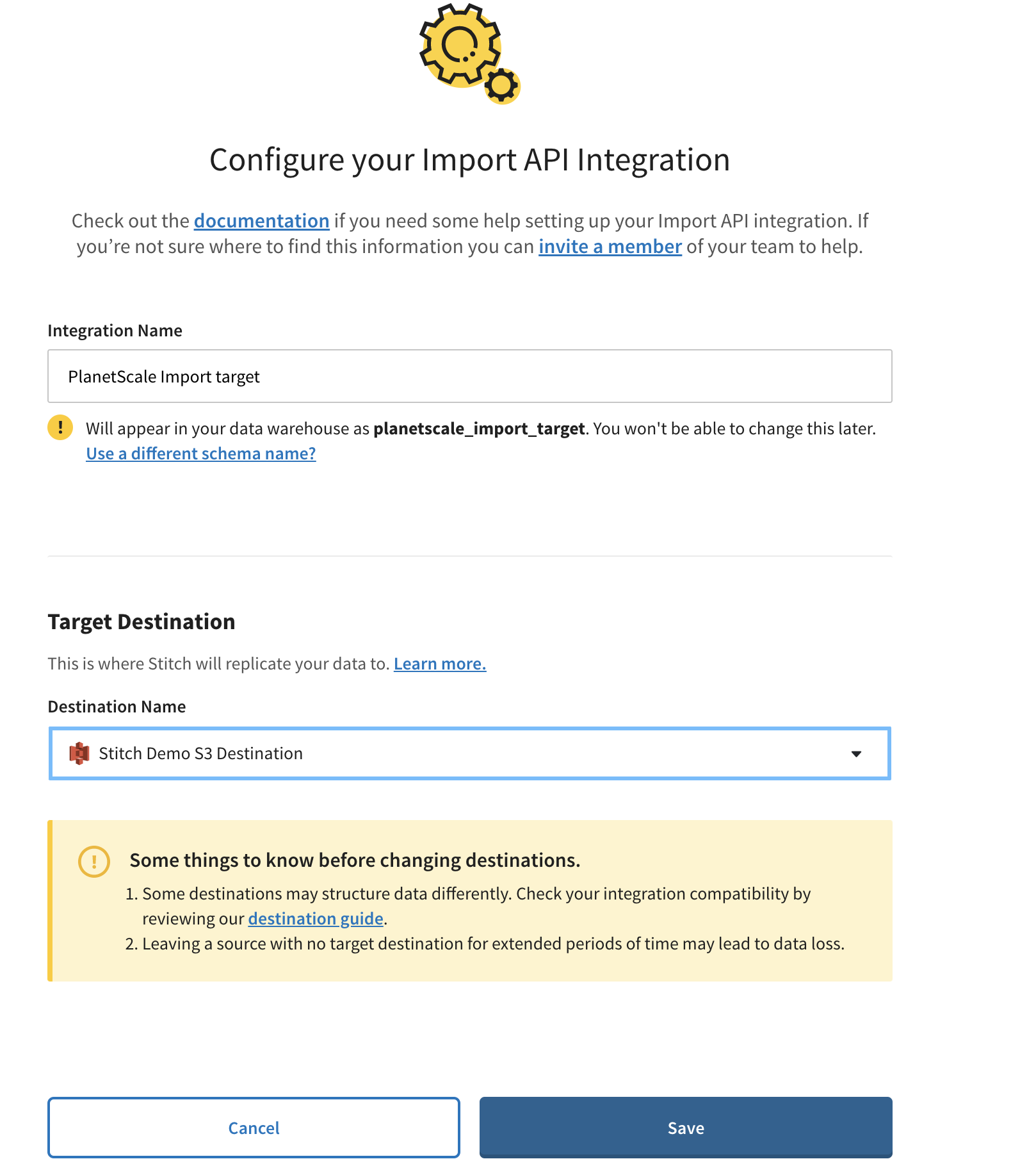 Configure Stitch Integration {priority}